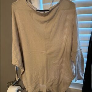 Jolie Off-the-Shoulder Beige Sweater